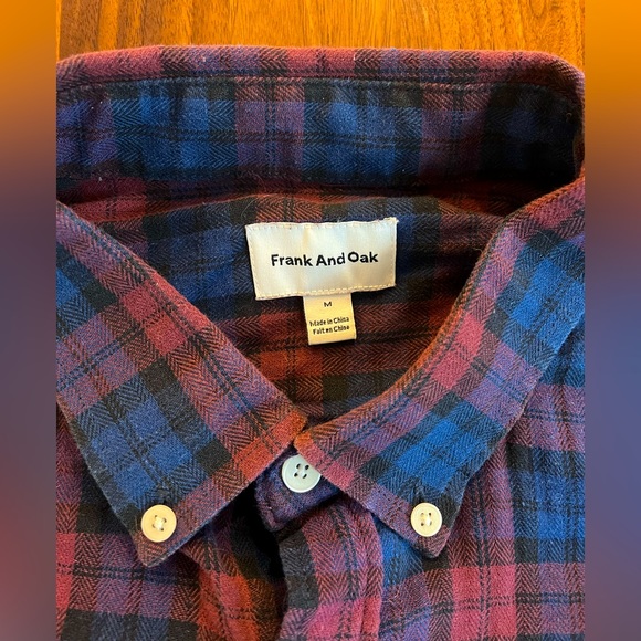 Frank And Oak Plaid Flannel Shirt - Picture 2 of 2